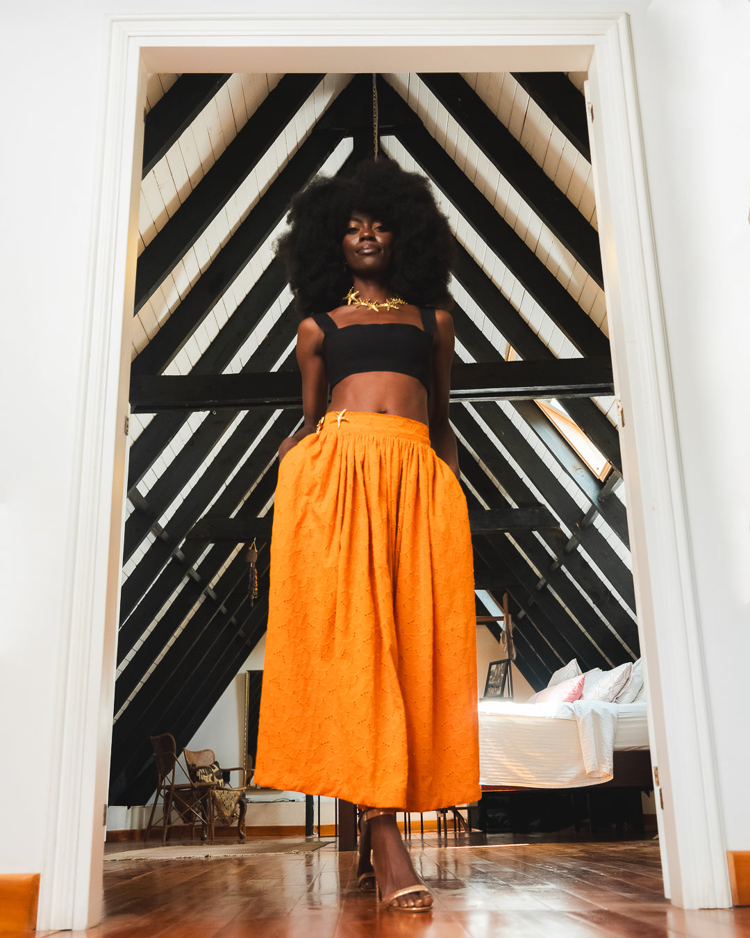 Kucheza Skirt in Cut Out Cotton Hestia Collection