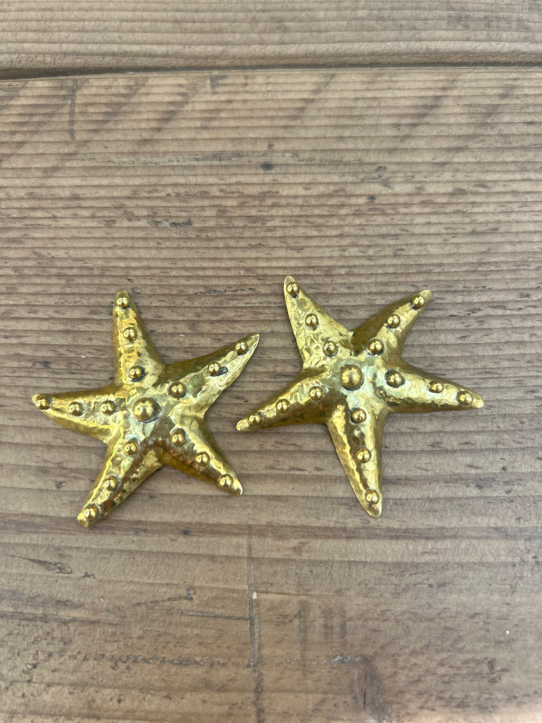 Seastar brass earrings