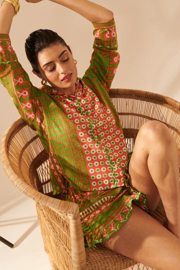 Salama Pyjama Shirt in Kitenge or Kanga  