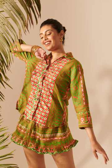 Salama Pyjama Shorts in Kitenge or Kanga  